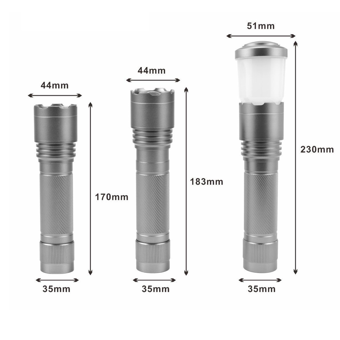 Abat-jour argenté f866 batterie-44170mm