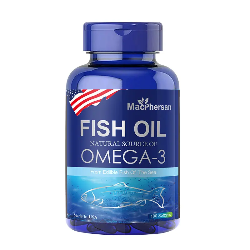 Wholesale OMEGA-3 fish oil gel candy 100pcs sweets bottle made in USA