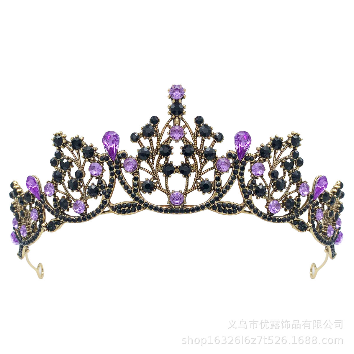 Antique gold + purple diamond