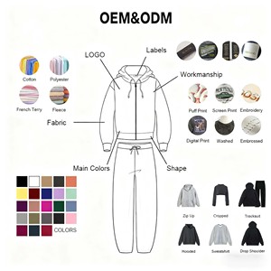 ชุดวิ่งจ๊อกกิ้งผ้าเทอร์รี่พิมพ์ลายดิจิทัลพลอยเทียมเปล่าคุณภาพสูงชุดวอร์มวินเทจผ้าเช็ดทำความสะอาดได้ - Product Image 5