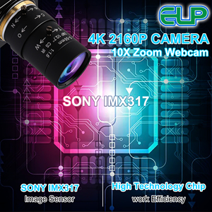 Webcam 4K 8MP HD 3840*2160 5-50mm 10X Manual Zoom Lens Mount Lens Industrial USB Camera for <strong>Raspberry</strong> <strong>Pi</strong> Windows Mac <strong>Linux</strong> - Product Image 3