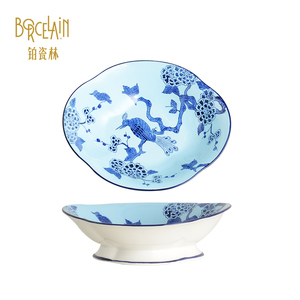 可定制陶瓷甜点餐盘套装中国陶瓷餐具，带酒店蛋糕架，用于演示 - Product Image 2