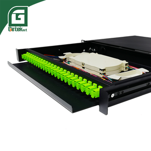 OEM ODM 24 puertos 1U 19 \ "Montaje en rack Marco de distribución deslizante Geteknet Core Panel de conexión de fibra óptica Equipo óptico ODF - Product Image 3