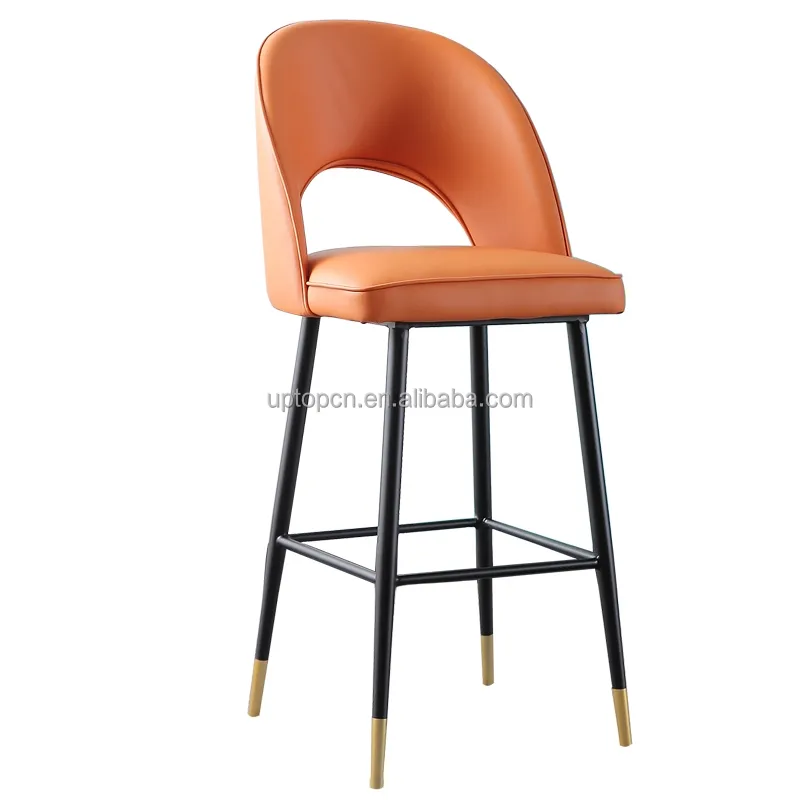 (SP-BS479) design moderno restaurante moldura de metal estofamento alto veludo bar stool