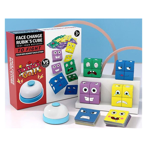 Fine Workmanship Expression Puzzle Game <strong>Building</strong> <strong>Blocks</strong> Toys <strong>Pattern</strong> Matching Face Change Cube Game Face Changing Magic Cube - Product Image 4