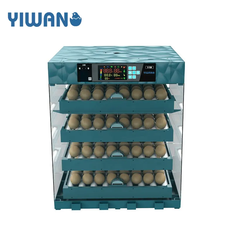 YIWAN-máquina de incubar huevos totalmente automática, incubadora de huevos de pollo 320, 64-256