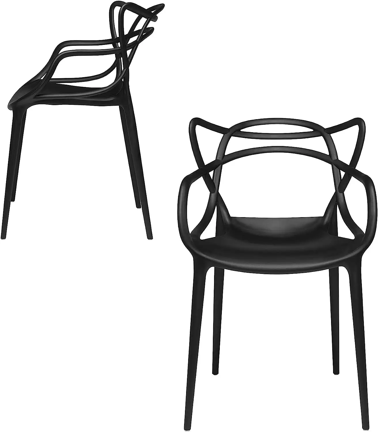 Milan Modern Masters Verwickelter Stuhl Esszimmers tuhl mit roter Kreuz lehne Lässiger Stuhl für Restaurants, Cafés, Küchen, Esszimmer