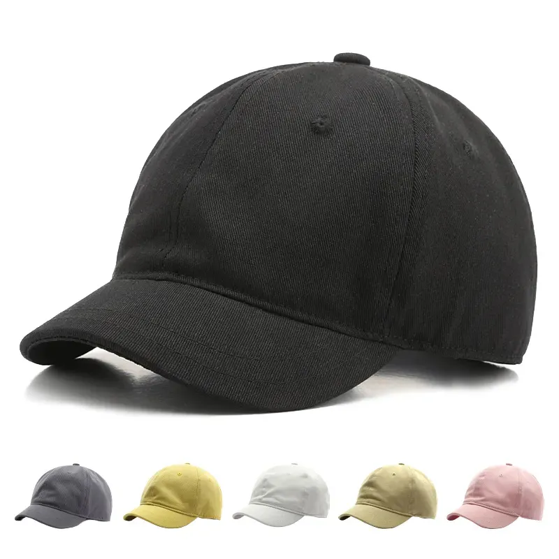 Mujer tacto suave otros sombreros de estilo bordado suave sin estructura 6 paneles Sin borde personalizado gorras de béisbol de ala corta para mujeres