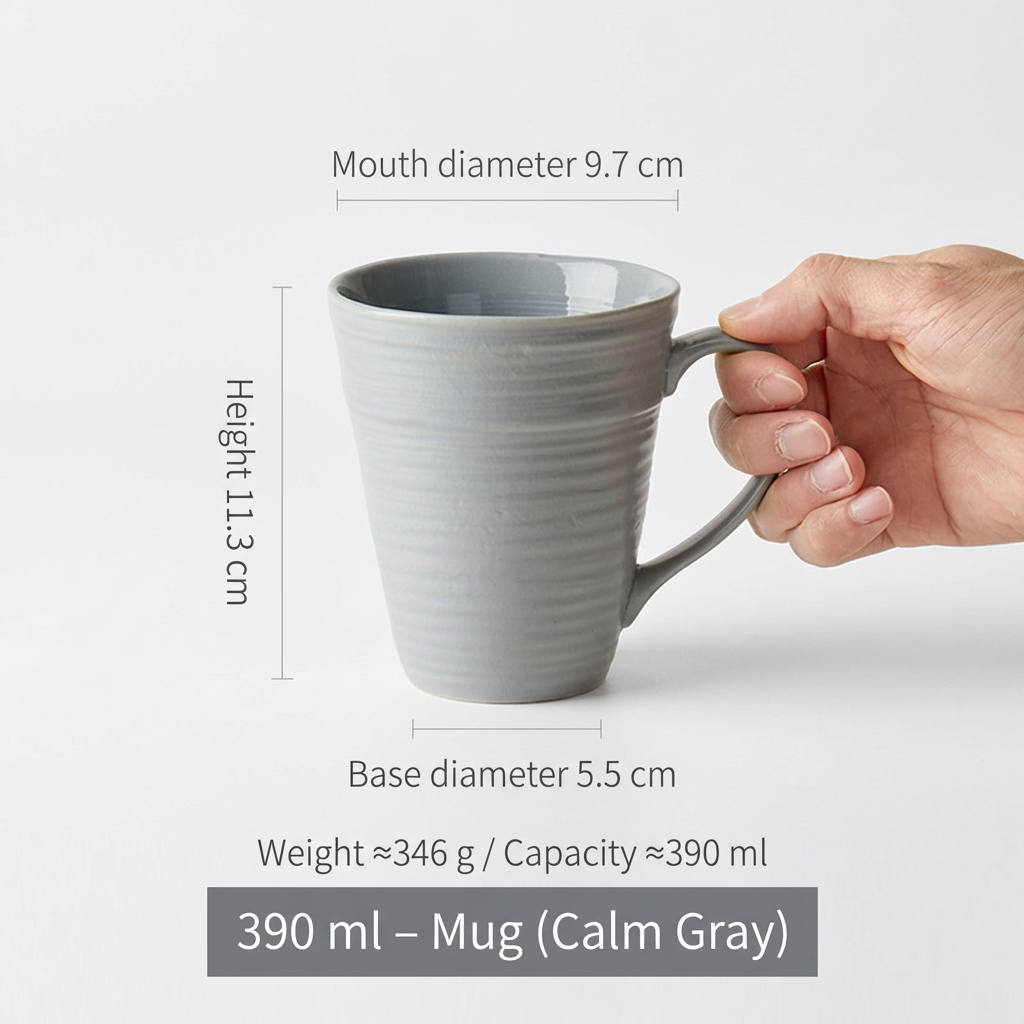 Tasse-gris silencieux