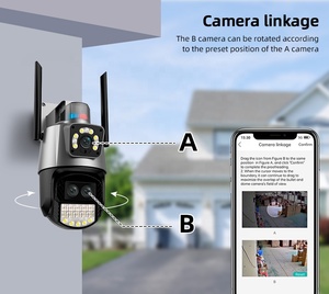 New ICsee 9MP 4K HD <strong>N</strong> Outdoor Wireless CCTV <strong>Camera</strong> 8X Optical Zoom Three Lens Dual Screen Auto Tracking Wifi Security <strong>Camera</strong> - Product Image 5
