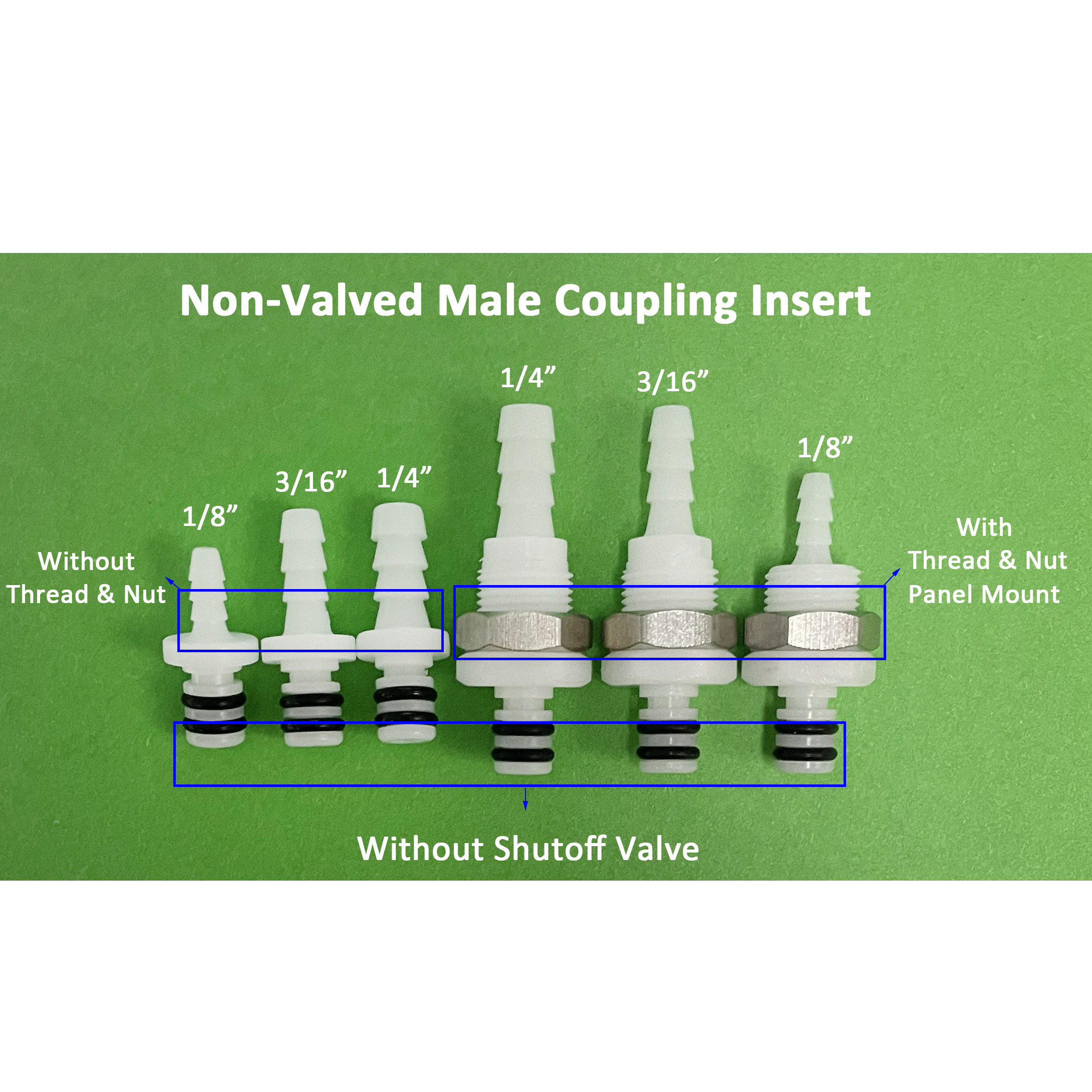 Non-valved Male Coupling