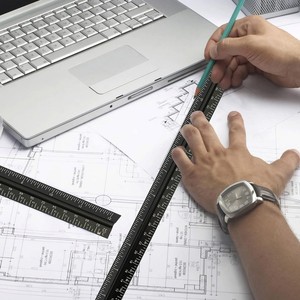 Sanatçılar için sıcak satış 30cm alüminyum üçgen mimari ölçekli cetvel Draftsman çizim - Product Image 6