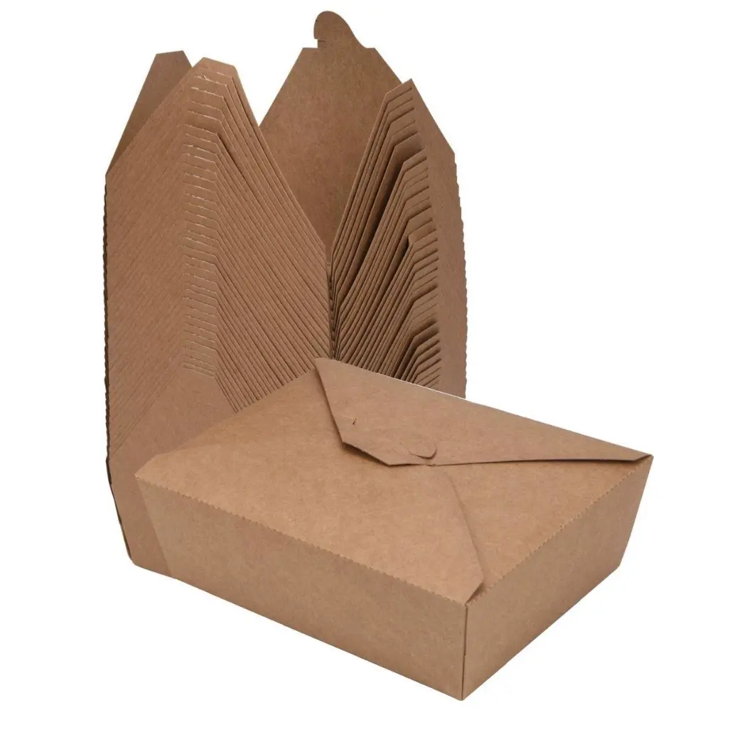 Lebensmittel behälter herausnehmen 26 Unzen (780ml) Einweg-Kraft papier herausnehmen Box Mikrowellen leck und fett beständig