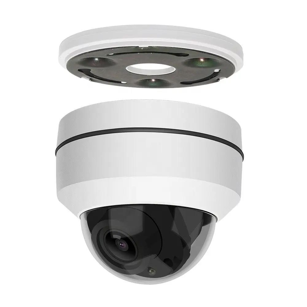 Nova solução 4MP 3x zoom cctv ip POE segurança intempéries mini ptz dome câmera ao ar livre