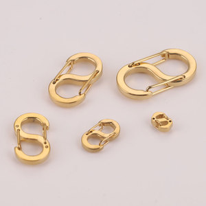 S Type <strong>Clasps</strong> <strong>Hooks</strong> for Necklace <strong>End</strong> Connectors Diy Jewelry Making Stainless Steel Bucle Snap <strong>Hook</strong> Jewelry <strong>Clasp</strong> - Product Image 3