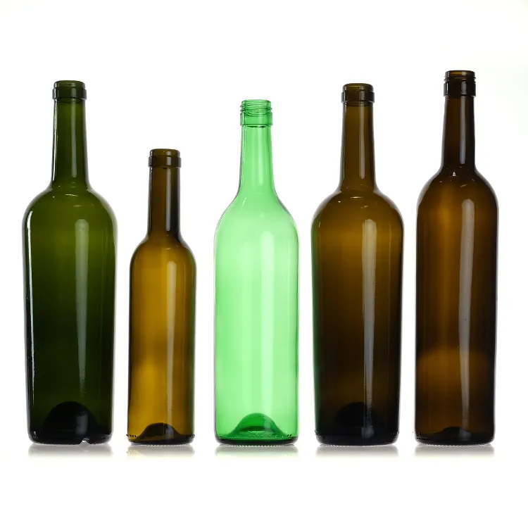 Manufacturer wholesale 500ml 750ml red wine bottle special-shaped glass fruit juice wine beverage bottles