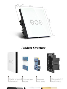 220V Outdoor Auto Delay off <strong>Control</strong> Light <strong>Timer</strong> Switch Touch Sense Glass Panel with Countdown Function