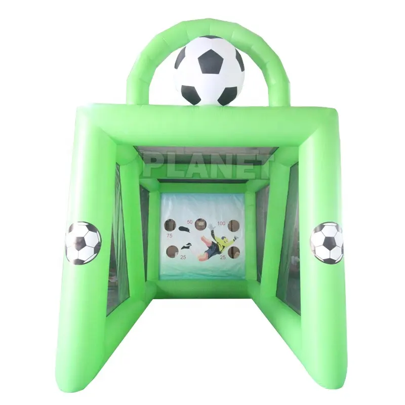 Juego deportivo de carnaval, diseño personalizado, objetivo de fútbol inflable, portería de fútbol