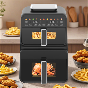 Zwei-Zonen-Luft fritte use mit 11 vor eingestellten Programmen Große Kapazität 4,5 l 6,5 l LED-Anzeige Öl freie Friteuse mit doppelter Steuerung - Product Image 3