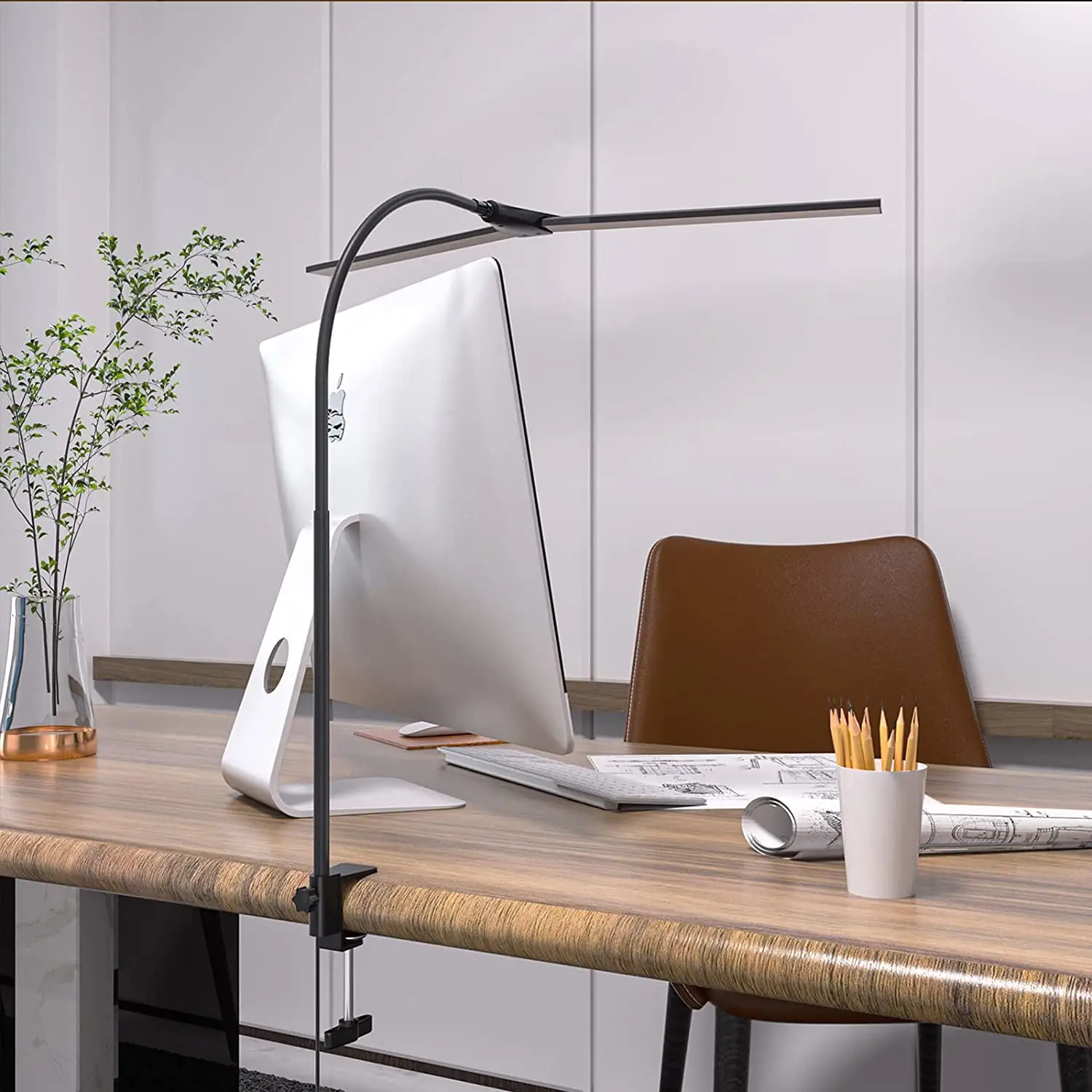 LED masa lambası klip uzun kol göz koruması  masa okuma lambası masa lambası ofis masası ışık iç mekan aydınlatması