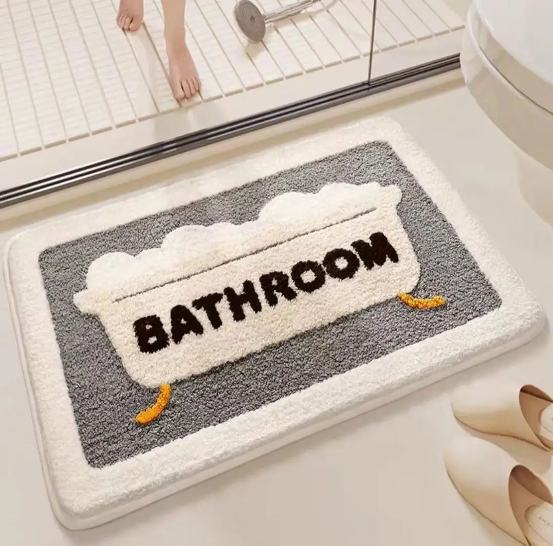 Karikatür tasarım banyo duş matı kaymaz küvet makinesi yıkanabilir banyo paspasları