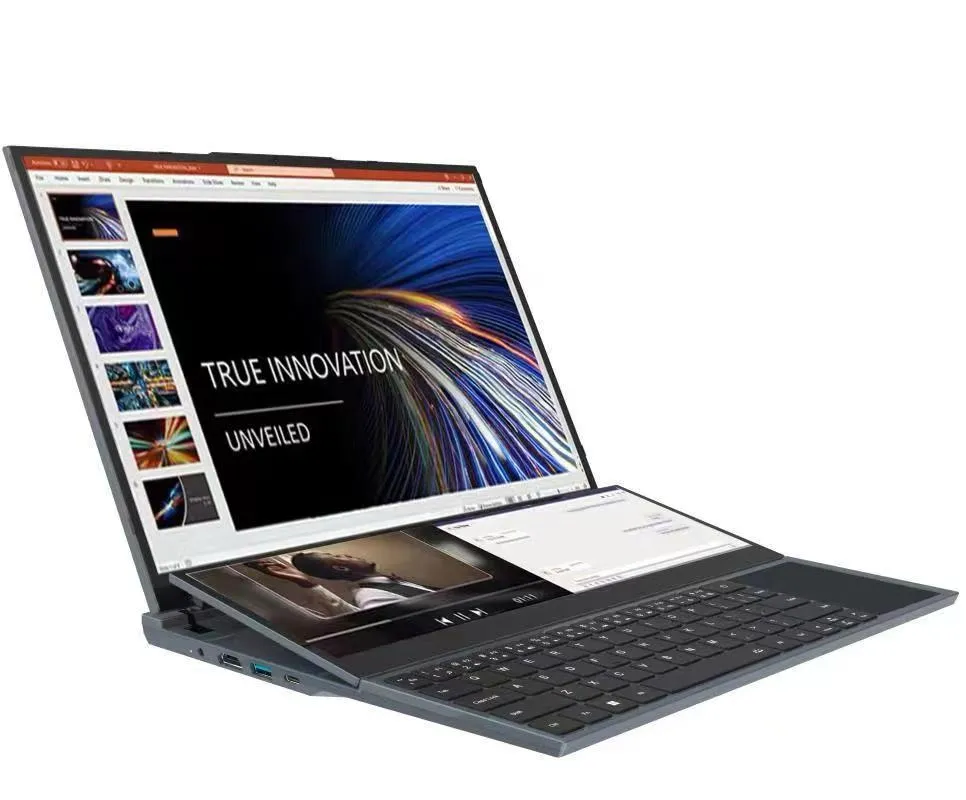 2024 yeni çift ekran 16 inç Metal dizüstü bilgisayar dokunmatik ekran çekirdek I7-10875H işlemci Zenbook Duo iş dizüstü bilgisayarlar