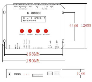 WS2812b WS2811RGB пикселей контроллер светодиодной ленты K-8000C программируемый светодиодный контроллер - Product Image 5