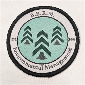 高品质铁缝在背衬上复杂的文字图案设计定制服装帽子编织补丁 - Product Image 6