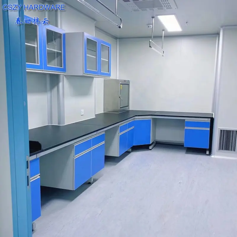 Grosir Furnitur Laboratorium Sekolah Meja Lab Fisik dengan Wastafel dan Rak Tetes