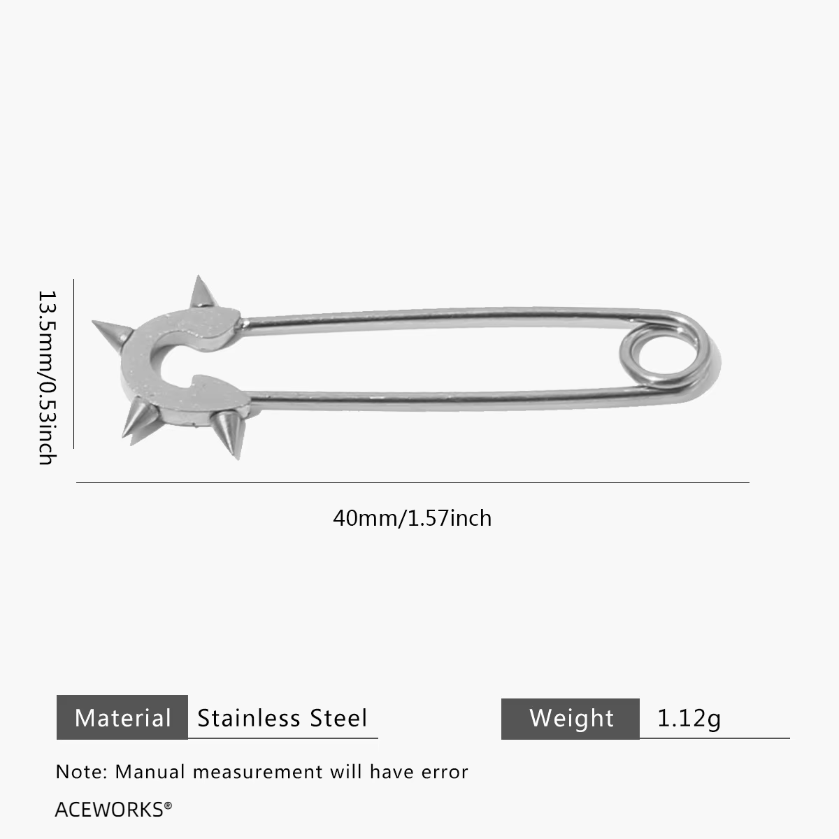Silver Barbed pin