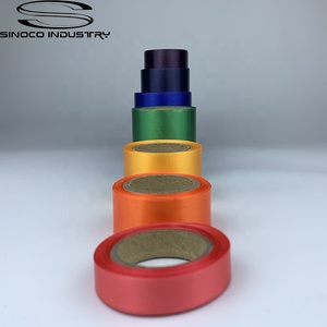 工厂库存定制印花丝带光滑柔软固体全色聚酯缎带礼品包装 - Product Image 2