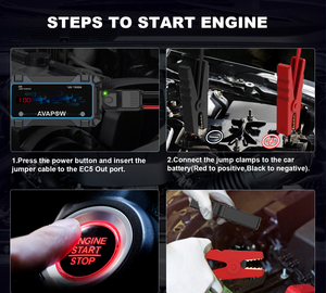Mini nhảy khởi động kích thước nhỏ nhất nhảy khởi động 1500A 8000mAh avapow A9 - Product Image 6