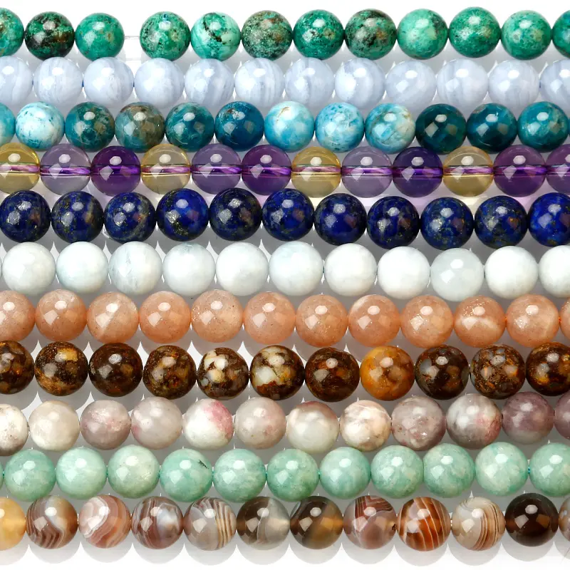 Perles de quartz cristal, pierres précieuses mates, perles en vrac en pierre naturelle
