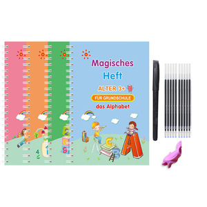 子供のためのアラビア語フランス語練習コピーブック再利用可能な手書きノートブックABCトレーシングブック - Product Image 6