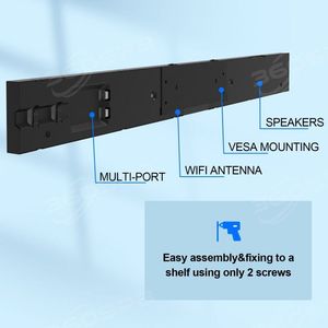 360SPB SHS67B 67.5 pollici Banner con bordo scaffale Lcd Stretch Bar Lcd pubblicità Touch Screen Display al dettaglio Monitor da scaffale - Product Image 4