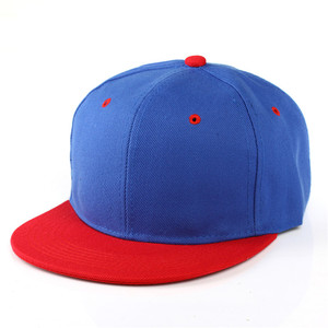 Tampas esportivas clássicas, tampas em branco com 6 painéis de hip hop, duas cores, para esportes ao ar livre, lisa, personalizada, vintage, snapback