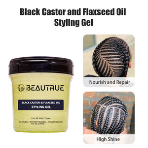 <span class=keywords><strong>Gel</strong></span> penataan minyak biji pipih hitam untuk kontrol tepi dan gaya pelindung mendukung perbaikan kulit kepala sehat rambut rusak - Product Image 2