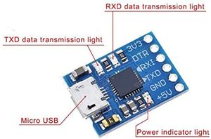 <strong>CP2102</strong> MICRO USB to UART TTL Module 6 Pin Serial Converter STC Replace FT232