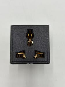 AC 250V 10A evrensel tip paneli dağı fiş adaptörü güç konektör soket siyah vidalı bağlantı 3 pin giriş priz soket - Product Image 5