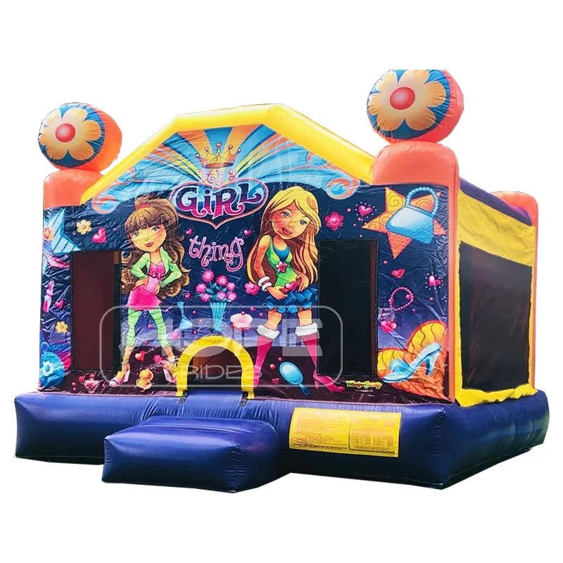 Classic airtight inflatable bouncy castle custom jumping bouncer rent a happy buy girl thing bounce house