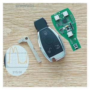 กุญแจแบบพับได้กุญแจอัจฉริยะสำหรับรถยนต์ปุ่ม3/4 FOB สำหรับ Mercedes Benz S กุญแจอัพเกรดโดยไม่มีโลโก้ (315 MHz/NEC)