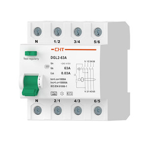 Yüksek kaliteli KEMA <span class=keywords><strong>CB</strong></span> sertifikalı 4P tip A 63A elektrik kaçağı koruyucusu RCD RCCB