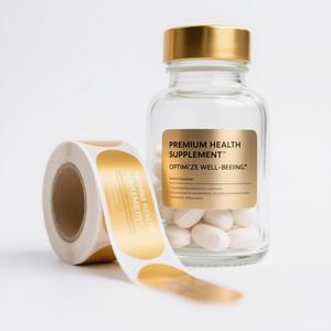 ملصقات فينيل بشعار مخصص ملصقات لفة مقاومة للزيت متينة مقاومة للماء ملصقات تغليف لصيدلية الدواء حبوب منع الحمل - Product Image 4