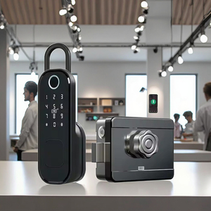 Wasserdichtes Außen schloss Tuya Wifi Smart Lock Automatische elektronische Schlösser mit Fingerabdruck-Code karte und Schlüssel - Product Image 3