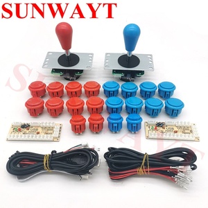 Kit de Arcade de 2 jugadores con cero retardo, codificador USB para PC, Mando de Joystick Arcade de 5 pines y kit de botón pulsador para máquina de Arcade Mame - Product Image 1