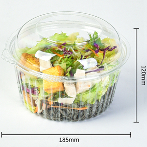 Fábrica Direta De Plástico Descartável 48oz Salada De Frutas Frescas Recipiente De Embalagem Tigela De Salada Redonda Descartável - Product Image 2