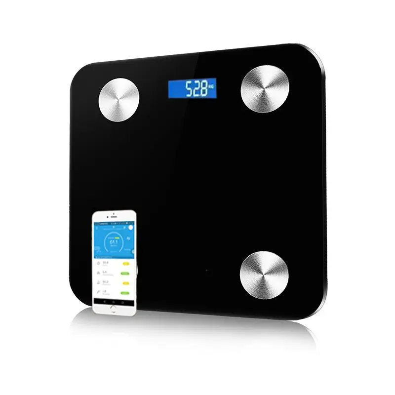 QHC Body Fat Scale Digital Weight Scale with LCD screen Smart Body Composition Analyzer Wireless BMI Scale