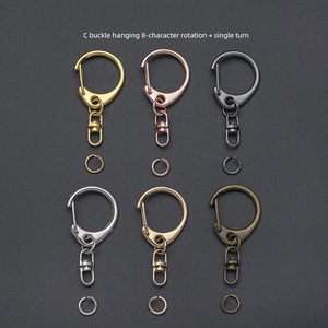 Factory <strong>C</strong> Buckle Keychain Bulk Metal Spring <strong>Key</strong> Rings Swivel Hook Keychain Jump Ring Handmade DIY Accessory <strong>C</strong> <strong>Shape</strong> <strong>Key</strong> Chains - Product Image 4