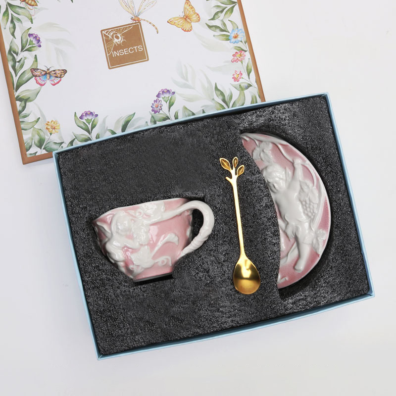 pink-cup and saucer