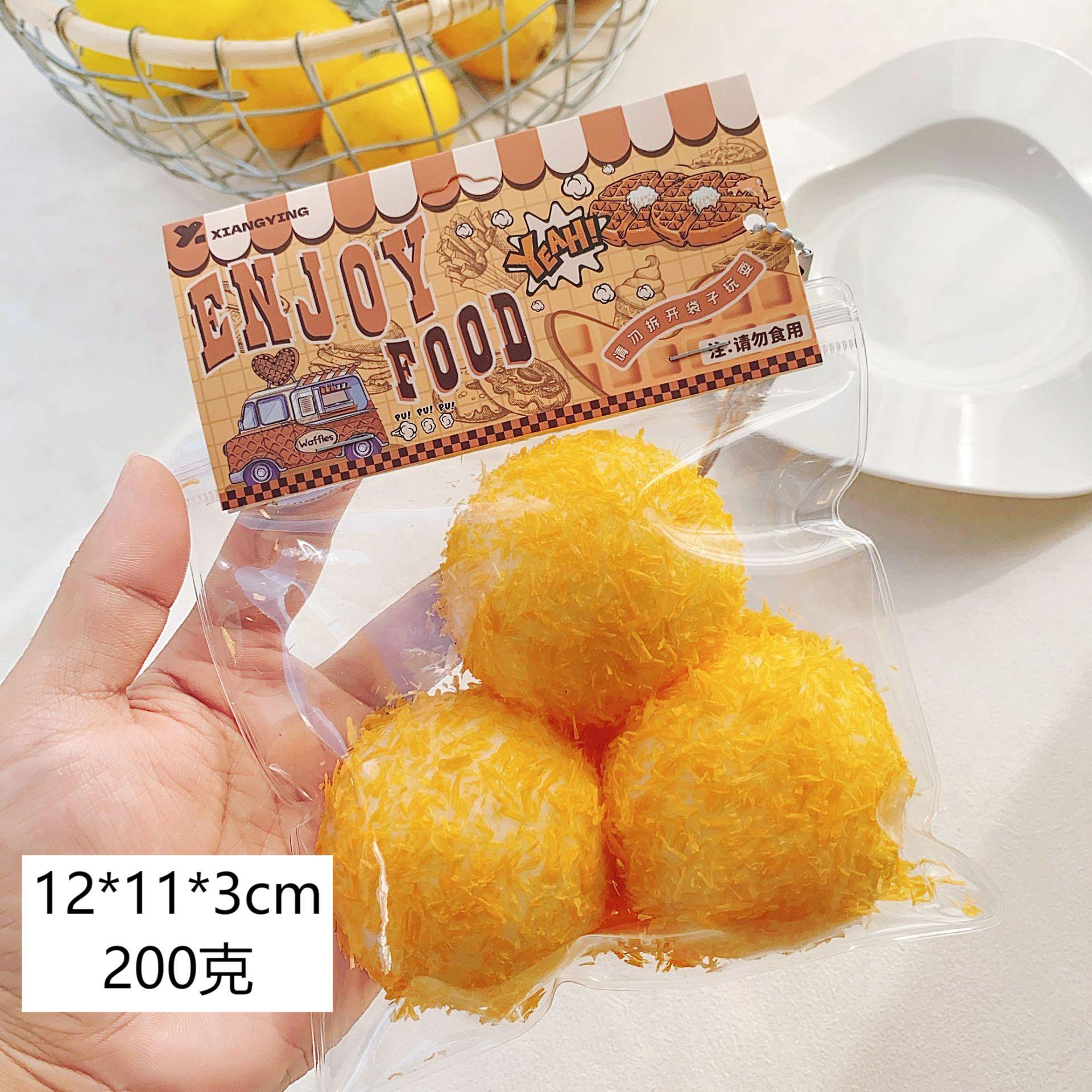 Three fried meatballs